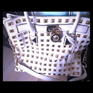 Authentic Michael Kors Hamilton Studded Handbag